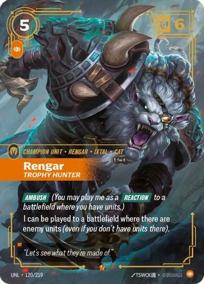 Rengar, Trophy Hunter